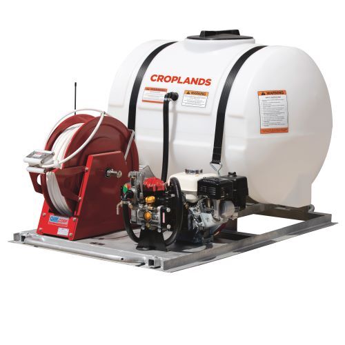 Traymount sprayer, 500 litre auto-rewind reel